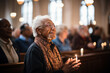 parishioners engaged in worship, reflecting the sense of unity and devotion within the church community Generative AI