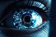 © Tixel - Futuristic digital technology screen on the eye