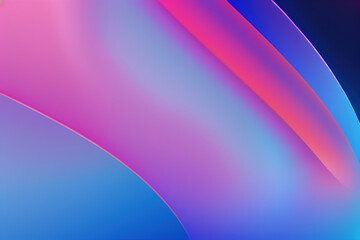 Wall Mural - Gradient wave defocused neon glow pink blue color