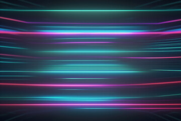 Wall Mural - Neon light futuristic background blur glow lines