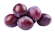 An illustration of plums isolated on a white background, Generative Ai