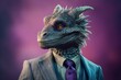 © top images - Anthropomorphic dragon dressed in a suit like a businessman. Business Concept. AI generated, human enhanced.