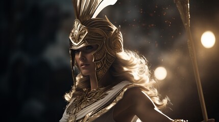 The greek goddess athena.generative ai
