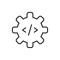 Development icon vector stock illustration.