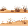 savanna dry grass set vector flat minimalistic isolated illustration