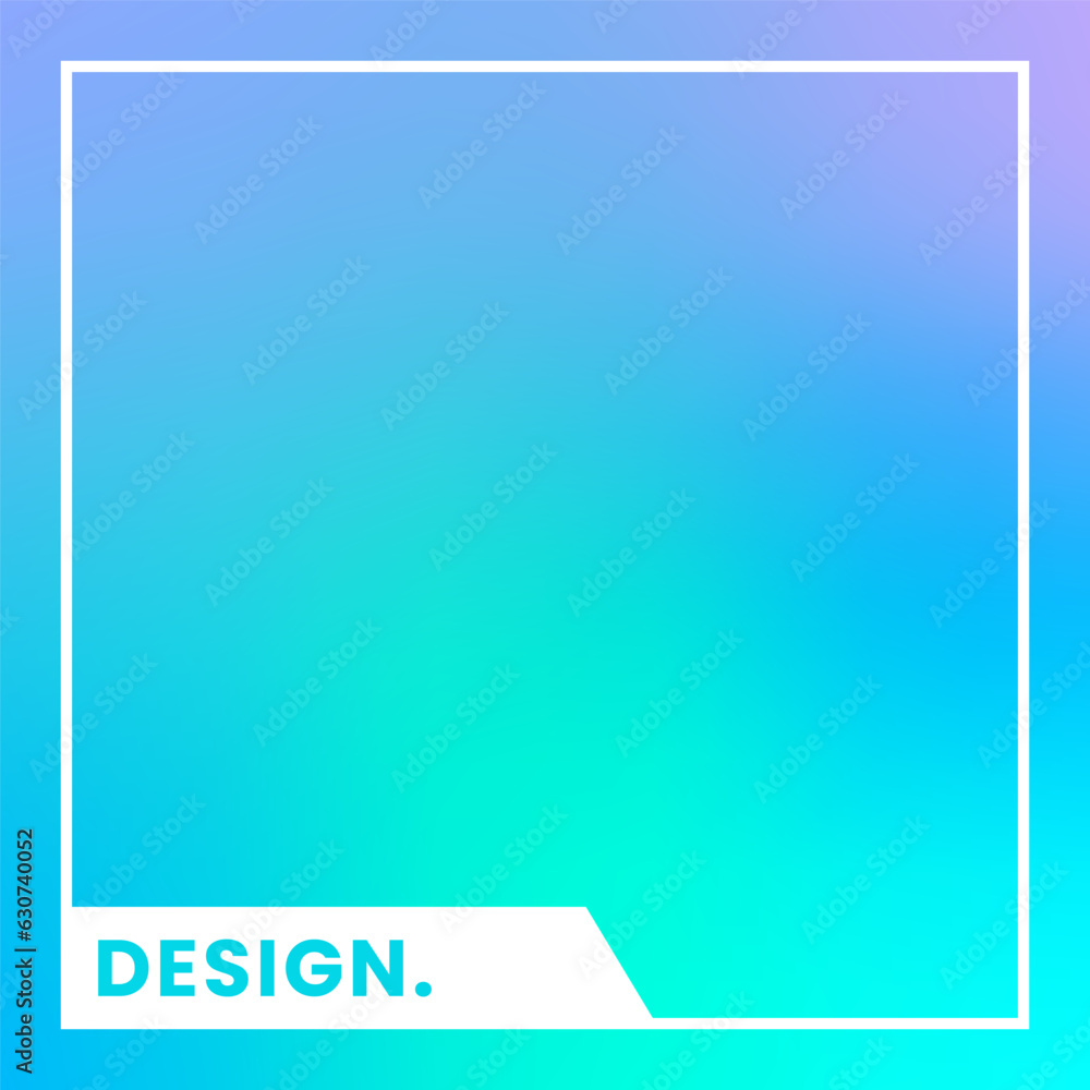 Colorful square gradient background. Social media frame vector ...