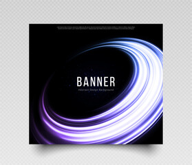 Wall Mural - luxury banner with wavy sparkling ring. shiny background. abstract glowing banner for discount, sale