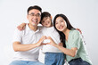 © Q88 - A family on a white background