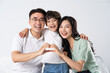 © 1112000 - A family on a white background