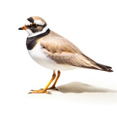 Wall Mural - Common ringed plover bird isolated on white. Generative AI