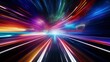© vadymstock - Travelling through a time tunnel with a galaxy. Generative AI