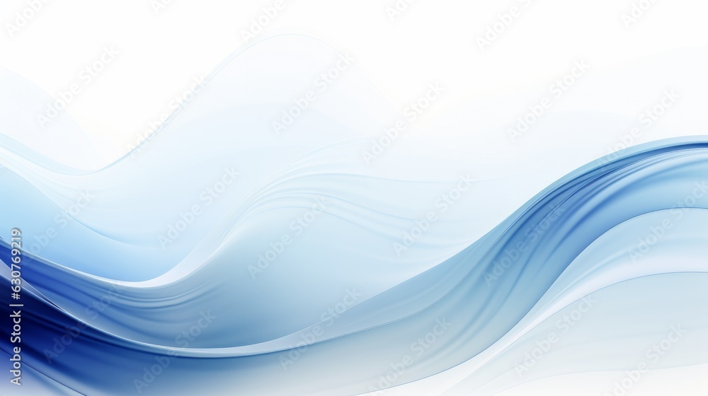 Blue abstract wave background with white background. ai generative ...