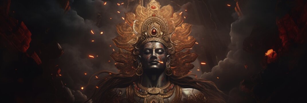 The hindu god brahma.generative ai
