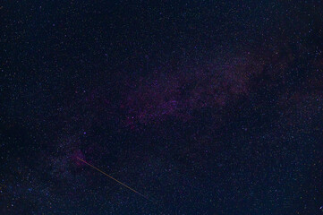 Wall Mural - stars on night blue starry sky. milky way, galaxies and universes on a dark deep background