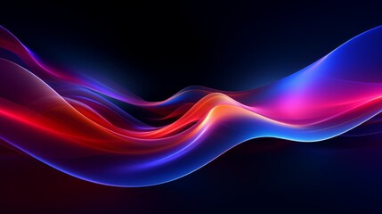 Wall Mural - abstract colorful waves for background