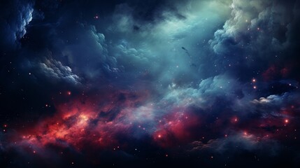 Wall Mural - space background with nebula and stars