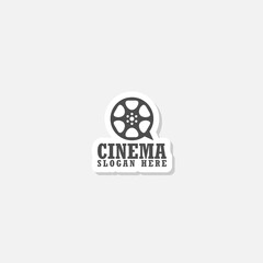 Sticker - Cinema Logo Design Template sticker icon