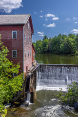 Poster - Old Grist Mill with Water Wheel and Dam