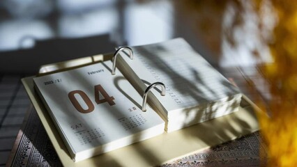 Canvas Print - Timelapse of the calendar changing dates under the sunlight