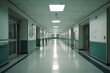 © Thares2020 - Clinical Environment. Blue Interior of a Hospital Corridor