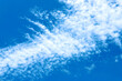 Blue sky background with fluffy clouds and copy space,pattern clouds beautiful on blue sky