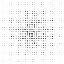 Abstract Halftone Pattern With Dynamic Square Shape With Gray Black And White Box . Seamless Dot Background Texture With Metal Desigm Art . Backdrop With Square Shape Illustration And Halftone Design