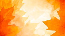 Defocused Autumn Background With Bokeh And Blurry Red Yellow And Orange Leaves