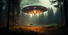 Unexplained Phenomenon: Alien Spaceship In A Forest