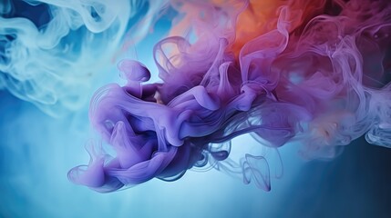 Poster - Acrylic colors in water, Inkblot.