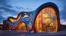 Visionary Museum Showcasing Dynamic Fluid Design Architecture.