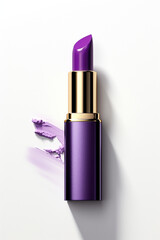 Sticker - Purple lipstick with sample texture example. AI generated.