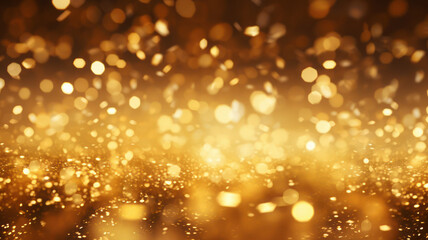 Shimmering Gold Bokeh Background