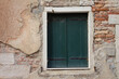 Window with Wooden Shutters in Venice