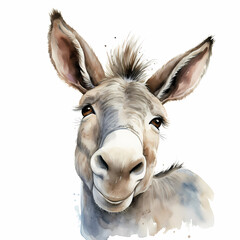 Wall Mural - Donkey Water Color Design