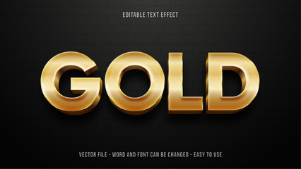 Wall Mural - Editable text effect gold mock up