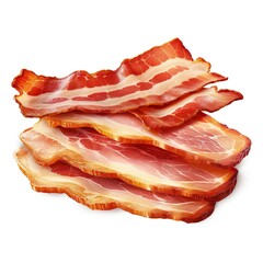 Wall Mural - Bacon sliced. Ai. Cutout on white