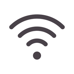 Canvas Print - wifi flat line icon