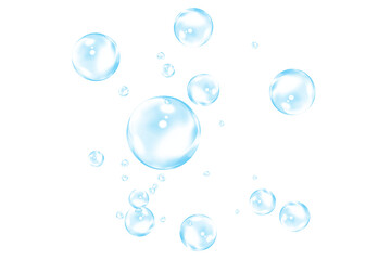 sphere bubble. water drop isolated on white background
