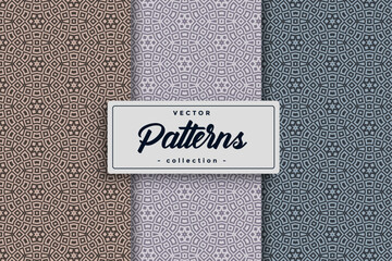 Aufkleber - Vector of geometric shapes pattern background Seamless pattern with lined cubes, stripy boxes blocks vector background