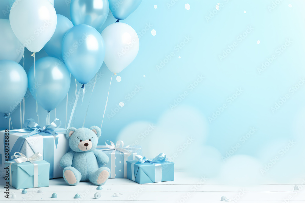 Welcome Baby Boy Abstract Background