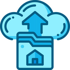 cloud computing two tone icon