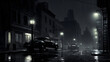 night city street under the rain.
