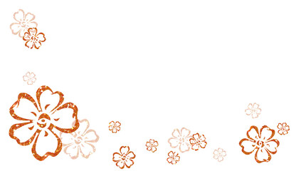 Wall Mural - Glitter orange flower background . Flower background. Design for decorating,background, wallpaper, illustration.

