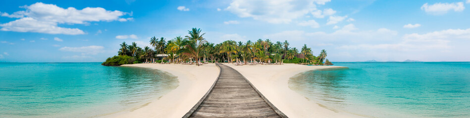 Wall Mural - wooden walkway to the island