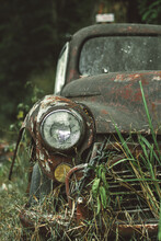 Old Rusty Morris Minor Car