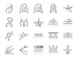 Acne icon set. It included pimples, facial, zits, inflammation, and more icons. Editable Vector Stroke.
