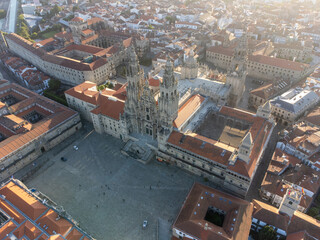 Wall Mural - Early Morning View of the Cathedral of Santiago de Compostella, Spain