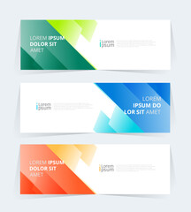 Geometric banner design with Vector presentation template.