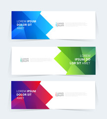Geometric banner design with Vector presentation template.