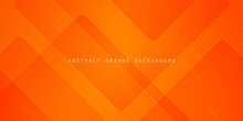 Abstract Orange Background With Simple Lines. Colorful Orange Design. Bright And Modern With Shadow 3d Concept. Eps10 Vector